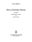 Sur le contrat social